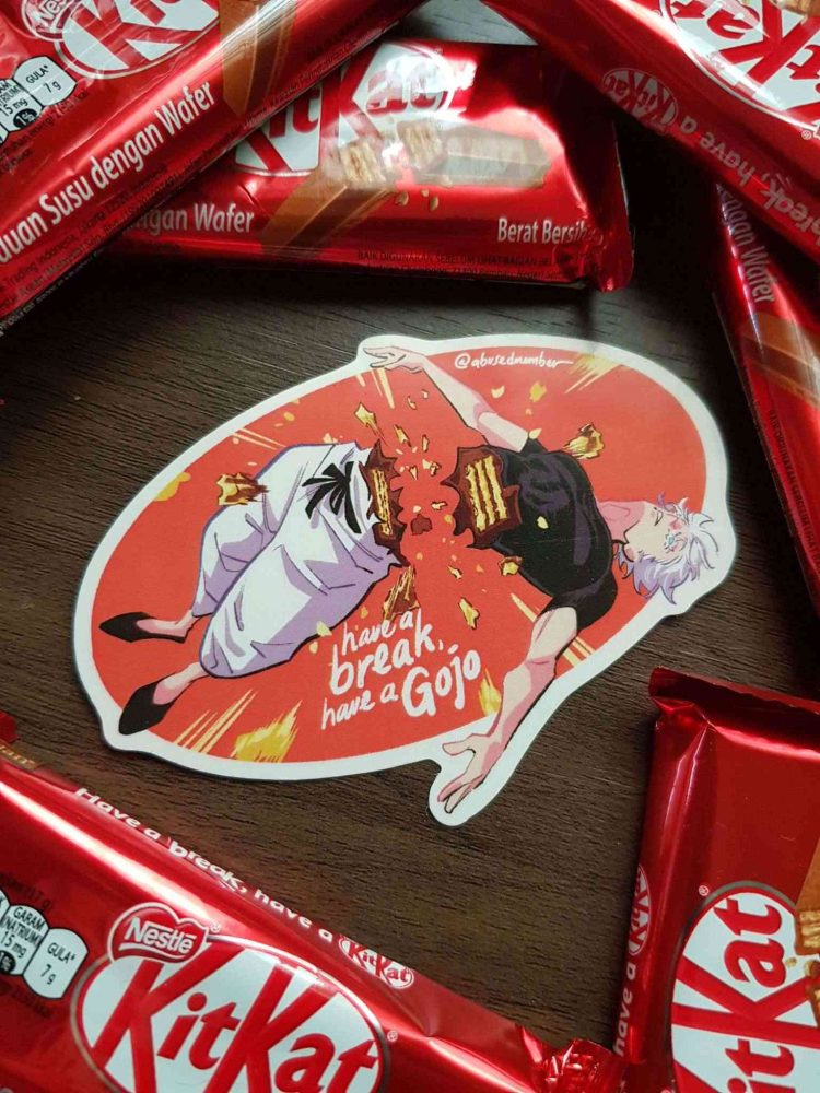 Bắt trend cực nhanh, Kitkat phiên bản Gojo 'chia đôi' sắp được bán tại Nhật