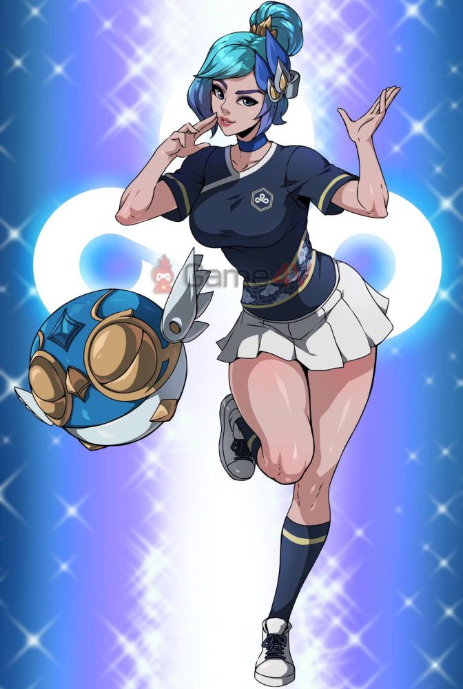 Orianna với trang phục có in logo Cloud9.