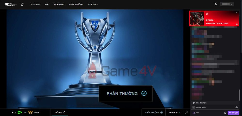 Khi mục "Phần Thưởng" ở bên dưới màn hình có dấu tích "v" nghĩa là bạn đã đăng nhập thành công và có cơ hội nhận thưởng.