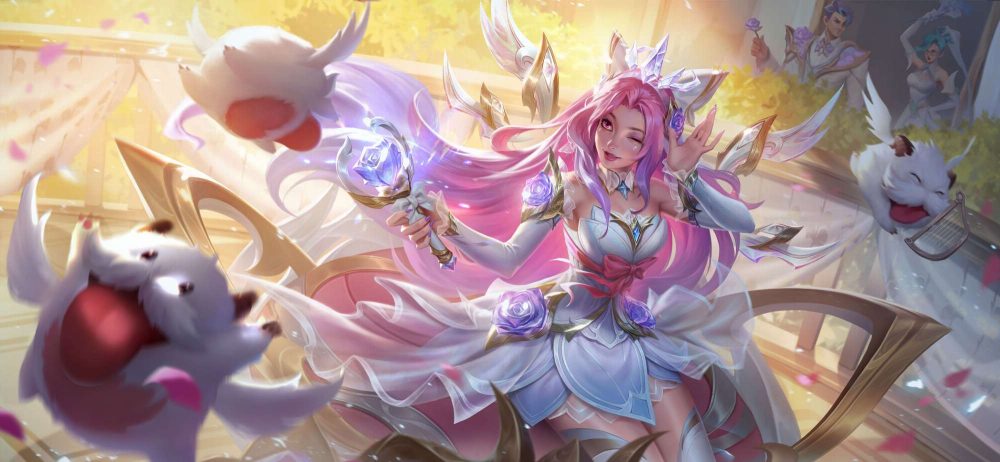 Hình nền trang phục Hồng Pha Lê của Seraphine.