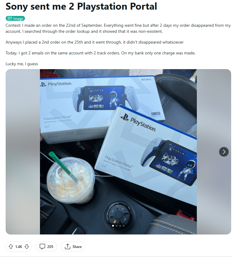 Game thủ ‘số hưởng’ mua một được… hai PlayStation Portal game4v playstation portal 2 2 1700493386 48