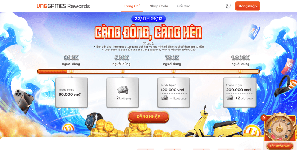 vnggames-rewards-tung-su-kien-tri-an-khung-tang-ngay-xe-may-dien-vinfast-va-iphone-15-pro-max-cho-game-thu-2-1700638124-70 VNGGames Rewards tung sự kiện tri ân ‘khủng’, tặng ngay xe máy điện Vinfast và iPhone 15 Pro Max cho game thủ vnggames rewards tung su kien tri an khung tang ngay xe may dien vinfast va iphone 15 pro max cho game thu 2 1700638124 70