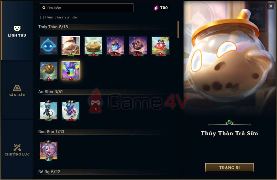 Thủy Thần Trà Sữa sẽ có trong tài khoản người chơi ở cả phiên bản Mobile và PC.