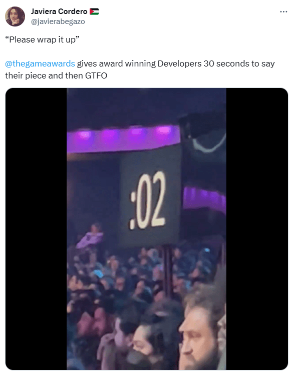 The Game Awards 2023 bị chỉ trích vì vội vàng đuổi các nhà phát triển đoạt giải khỏi sân khấu game4v the awards 2023 3 1702141616 30
