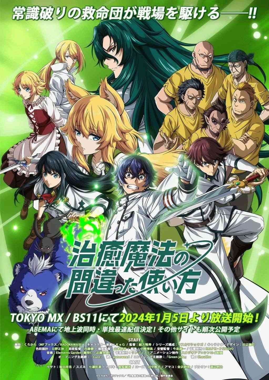 Anime The Wrong Way to Use Healing Magic hé lộ thời điểm phát hành