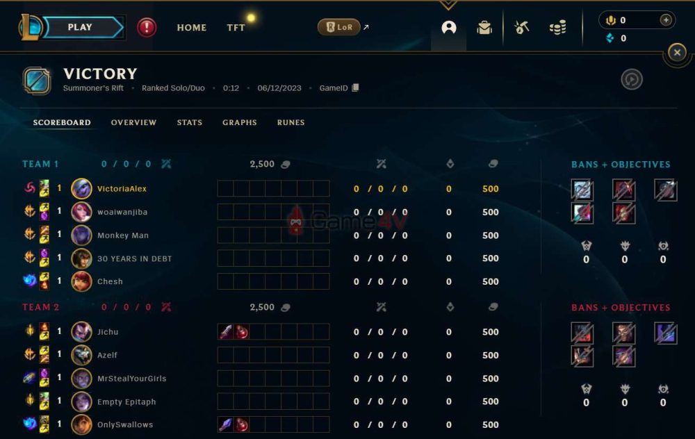 Trận đấu xếp hạng kết thúc chỉ sau 12 giây của LMHT ở bản 13.24.