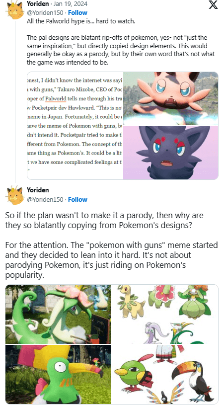 Palworld bị người hâm mộ Pokemon chỉ trích vì ‘đạo nhái’ game4v palworld 4 1705764084 50