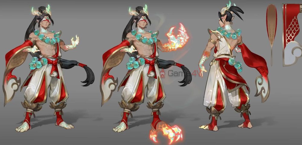 Những vị thần có tạo hình như "long tộc" với sừng và vảy.