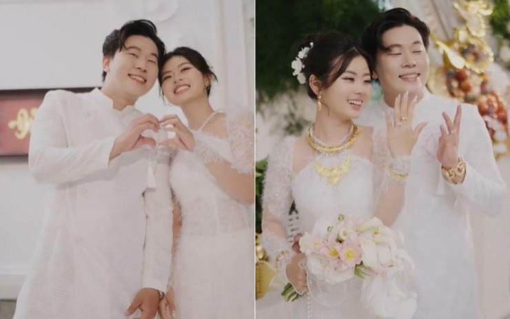 1735379921-anh-trong-bai-91372-width800height500 Cô dâu - chú rể rạng rỡ trong ngày cưới. Ảnh: cắt từ clip (LAM LAM Decor)