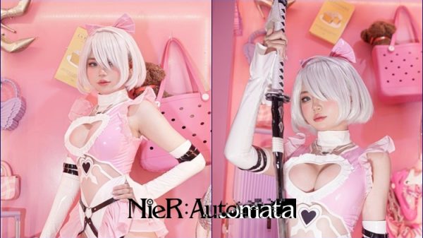 ZinieQ hóa thân thành 2B phiên bản "Barbie" trong NieR: Automata cực kỳ ngọt ngào và quyến rũ 2b nier automata cosplay byjpg