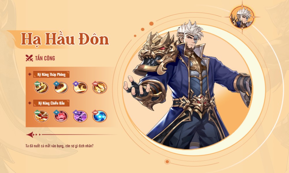 3q-trieu-hoan-su-1 Hạ Hầu Đôn cực ngầu và cũng cực mạnh với vai trò chủ lực vật lý trong game 3Q Triệu Hoán Sư
