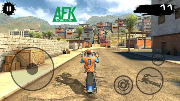 Tự do lái xe mô tô và thực hiện các động tác mạo hiểm trong Bike games afkmobi bikegames 1jpg