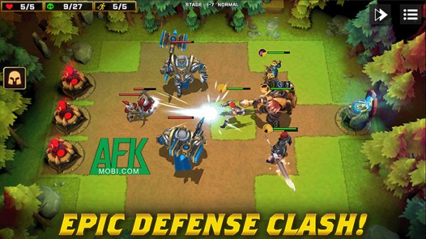 Champion Tower Defense cho bạn xây dựng hệ thống phòng thủ với hàng tá tướng afkmobi championtowerdefense 1jpg