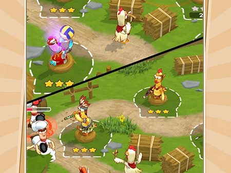 Bảo vệ ổ trứng gà trước bọn đầu bếp trong game Cluck Tower afkmobi clucktower 1jpg