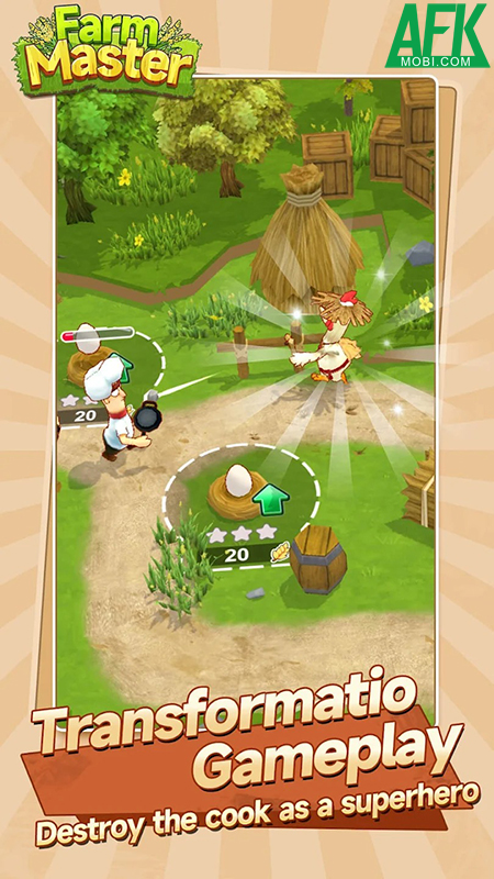 Bảo vệ ổ trứng gà trước bọn đầu bếp trong game Cluck Tower 2