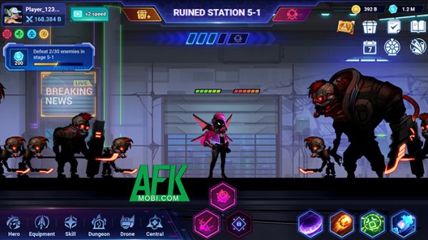 Cyber War: Idle RPG Games cho phép người chơi xây dựng đội quân cơ giáp đầy thiện chiến afkmobi cyber war idle rpg games gameplay anh 1jpg