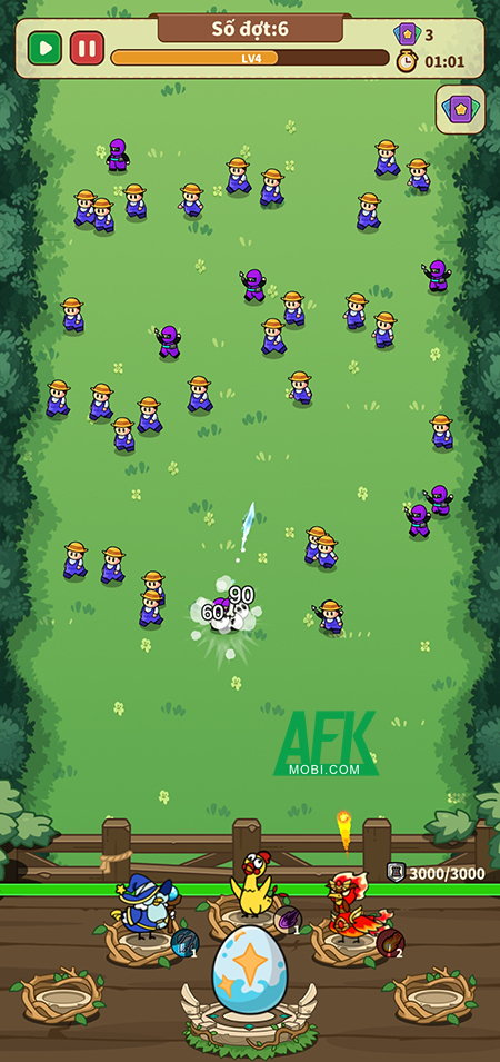 Egg Defense giao game thủ nhiệm vụ bảo vệ quả trứng trước bọn nông dân 0