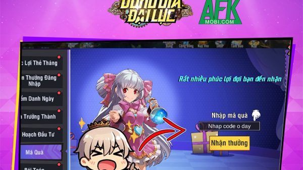 Tổng hợp gift code game Dũng Giả Đại Lục mới nhất trong tháng afkmobi giftcodedunggiadailuc 1jpg