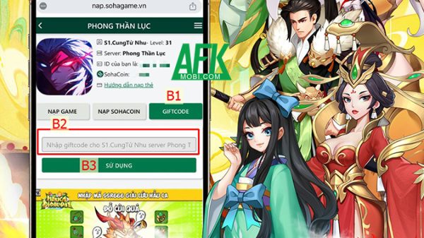 Tổng hợp gift code game Phong Thần Lục mới nhất trong tháng 36 Tổng hợp gift code game Phong Thần Lục mới nhất trong tháng afkmobi giftcodephongthanluc 1jpg