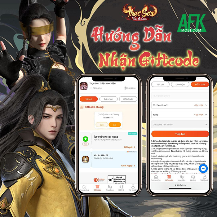 Tổng hợp gift code game Thục Sơn Thiên Hạ Chiến mới nhất trong tháng 0