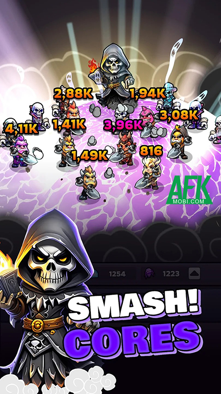 Sử dụng bọn quỷ và khô lâu tay sai để đào mỏ trong game Idle Hell Miner: Necro Merge 1 Sử dụng bọn quỷ và khô lâu tay sai để đào mỏ trong game Idle Hell Miner: Necro Merge 1