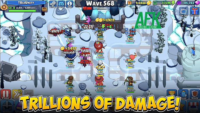 Bảo vệ tòa tháp của bạn trước các làn sóng quái vật trong Idle Hero TD 1 Bảo vệ tòa tháp của bạn trước các làn sóng quái vật trong Idle Hero TD 1