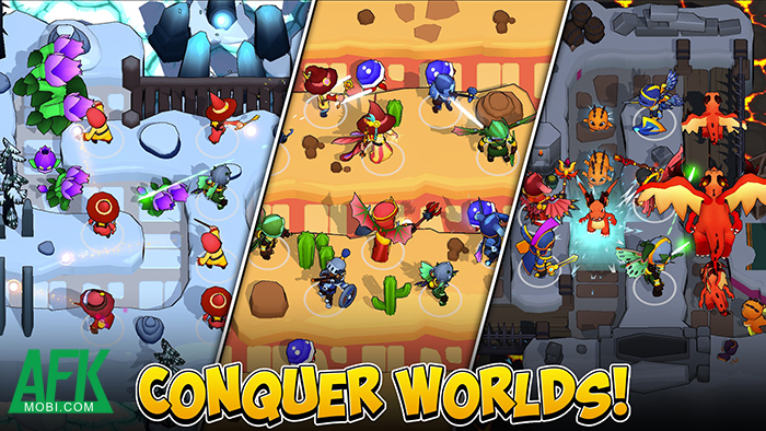 Bảo vệ tòa tháp của bạn trước các làn sóng quái vật trong Idle Hero TD 3 Bảo vệ tòa tháp của bạn trước các làn sóng quái vật trong Idle Hero TD 3