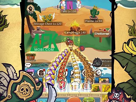 Island: King of Survival cho người chơi phát triển nhân vật bằng vòng xoay may mắn afkmobi islandkingofsurvival 1jpg