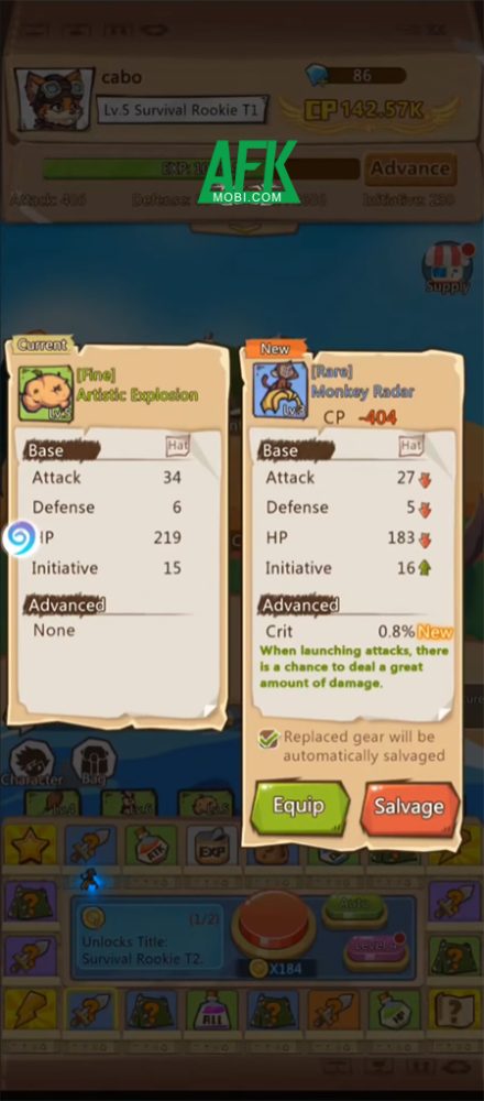 Island: King of Survival cho người chơi phát triển nhân vật bằng vòng xoay may mắn 1