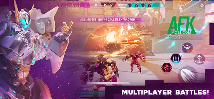 Điều khiển robot và bước vào các trận chiến trực tuyến 6v6 trong Mechachain: War Robot Shooter 1