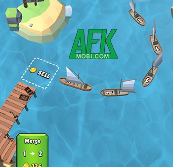 Merge Ship Simulator cho game thủ phát triển hạm đội tàu đánh bắt thủy sản của mình afkmobi mergeshipsimulator 1jpg