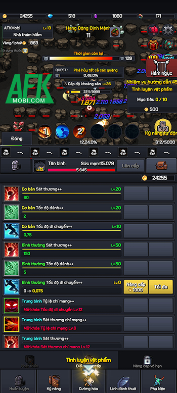 Người chơi sẽ được đào mỏ để phát triển nhân vật của mình trong game idle Mine Knights! 1 Người chơi sẽ được đào mỏ để phát triển nhân vật của mình trong game idle Mine Knights! 1