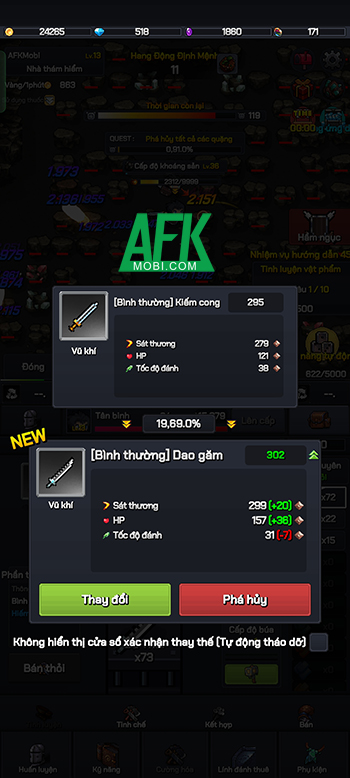 Người chơi sẽ được đào mỏ để phát triển nhân vật của mình trong game idle Mine Knights! 2 Người chơi sẽ được đào mỏ để phát triển nhân vật của mình trong game idle Mine Knights! 2