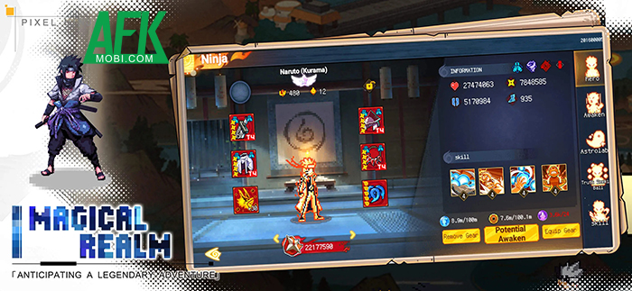 Ninja Pixel Strike game đấu tướng chiến thuật kết hợp giữa chủ đề Naruto và lối đồ họa pixel 1