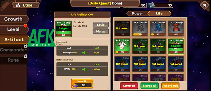 Tập hợp đội anh hùng của bạn trong game nhàn rỗi Pixel Heroes Idle 1