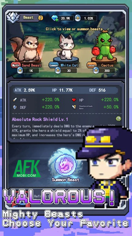 Tập hợp quân đoàn anh hùng của bạn bằng máy arcade trong Pixelite Legion Crush 2