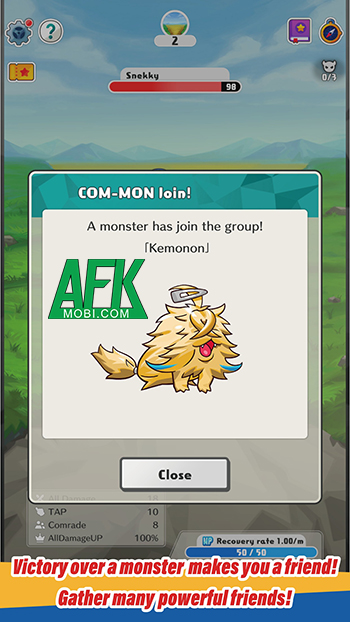 Proceed! COMRADE FORCE cho bạn chiến đấu với quái vật bằng cách nhấn liên tục vào màn hình 2 Proceed! COMRADE FORCE cho bạn chiến đấu với quái vật bằng cách nhấn liên tục vào màn hình 2