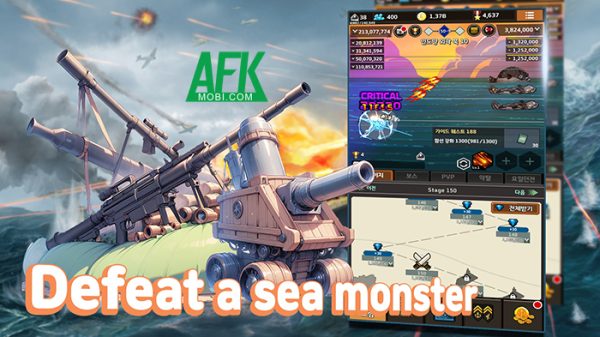 Phát triển chiếc tàu chiến tiêu diệt những con quái vật biển với game idle Raising Ships 29 Phát triển chiếc tàu chiến tiêu diệt những con quái vật biển với game idle Raising Ships afkmobi raisingships 1jpg