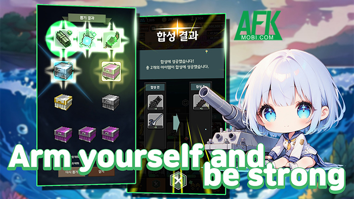 Phát triển chiếc tàu chiến tiêu diệt những con quái vật biển với game idle Raising Ships 1