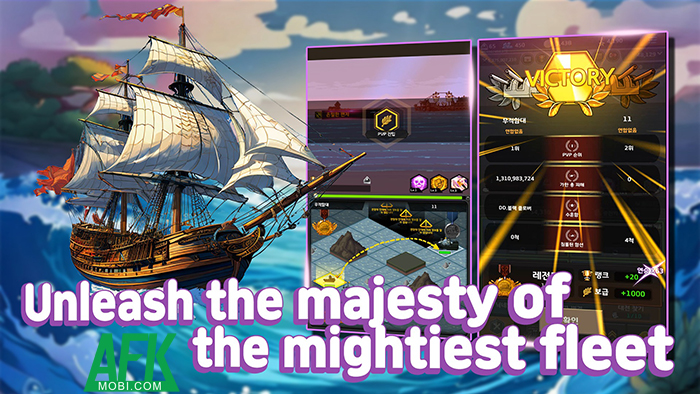 Phát triển chiếc tàu chiến tiêu diệt những con quái vật biển với game idle Raising Ships 3