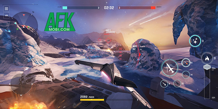 Điều khiển chiến cơ tham gia vào các trận không chiến trong Sky Combat 2: Air Combat PvP 2 Điều khiển chiến cơ tham gia vào các trận không chiến trong Sky Combat 2: Air Combat PvP 2