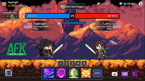 Phát triển hiệp sĩ của bạn trở thành kẻ mạnh nhất trong game Strongest Knight: Idle PVP afkmobi strongestknightidlepvp 1jpg