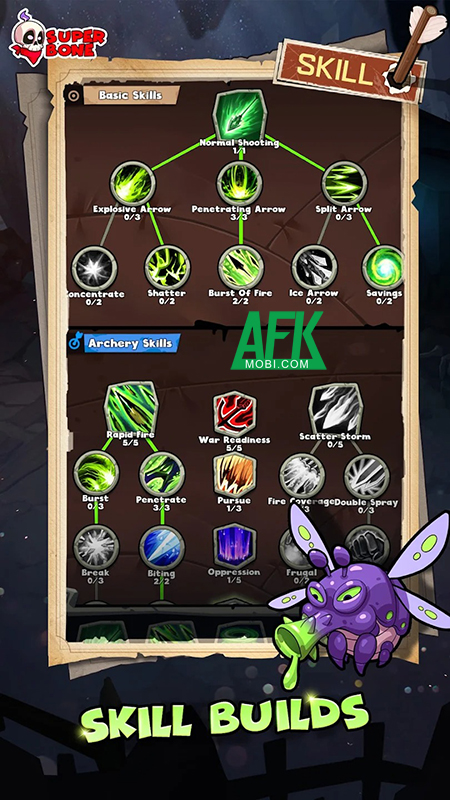 Điều khiển cung thủ khô lâu bước vào càn quét các ngục tối trong Super Bone 3 Điều khiển cung thủ khô lâu bước vào càn quét các ngục tối trong Super Bone 3