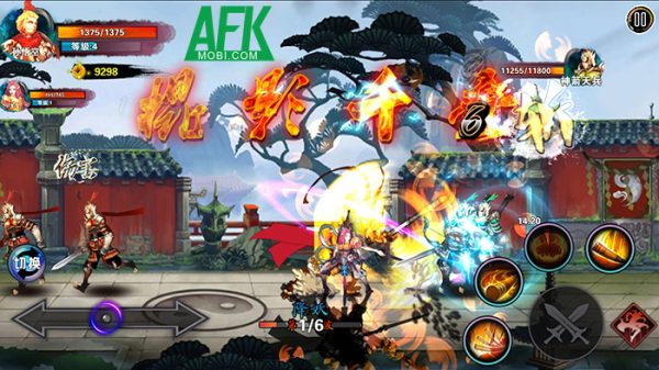 Điều khiển Tôn Ngộ Không để chiến đấu trong game hành động Vua khỉ Kung Fu afkmobi vuakhikungfu 1jpg