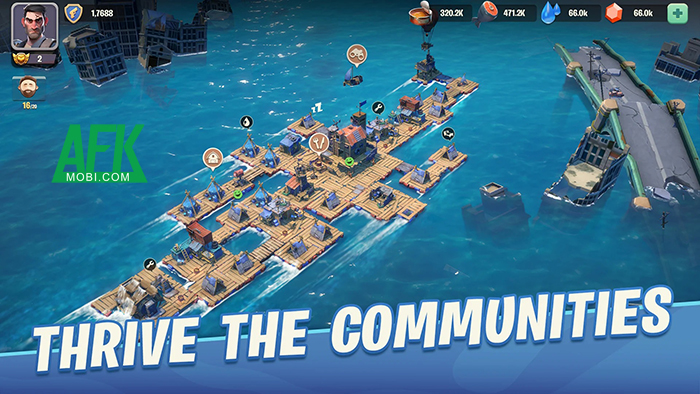 Xây dựng thị trấn trong một thế giới hậu tận thế toàn là nước tại game Water World Survival 2 Xây dựng thị trấn trong một thế giới hậu tận thế toàn là nước tại game Water World Survival 2