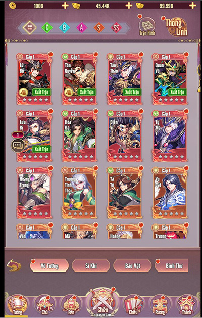 Có trăm nghìn cách để phát triển sức mạnh Võ Tướng ở game Chân Vương 3Q 1