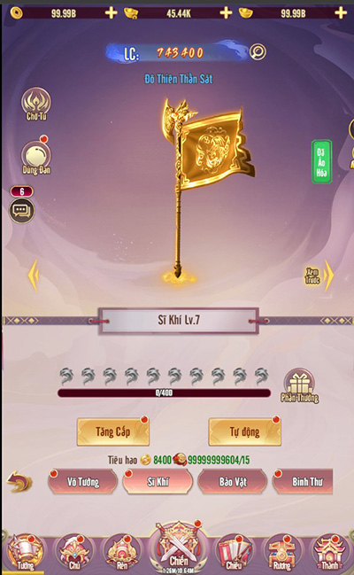 Có trăm nghìn cách để phát triển sức mạnh Võ Tướng ở game Chân Vương 3Q 7