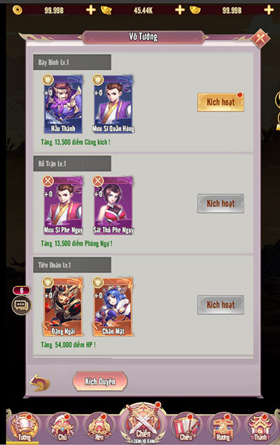 Có trăm nghìn cách để phát triển sức mạnh Võ Tướng ở game Chân Vương 3Q 14
