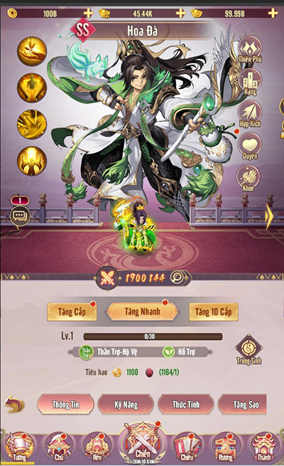 Có trăm nghìn cách để phát triển sức mạnh Võ Tướng ở game Chân Vương 3Q 6