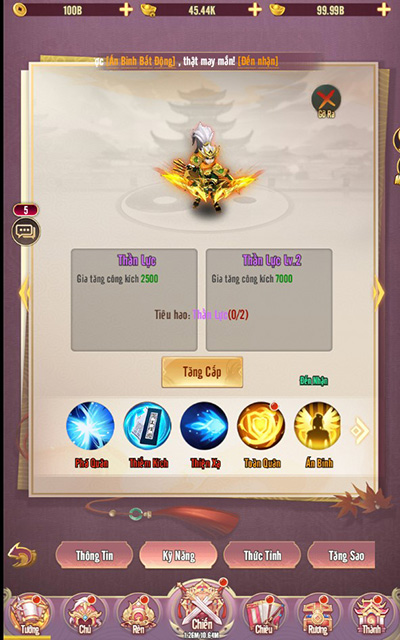 Có trăm nghìn cách để phát triển sức mạnh Võ Tướng ở game Chân Vương 3Q 12